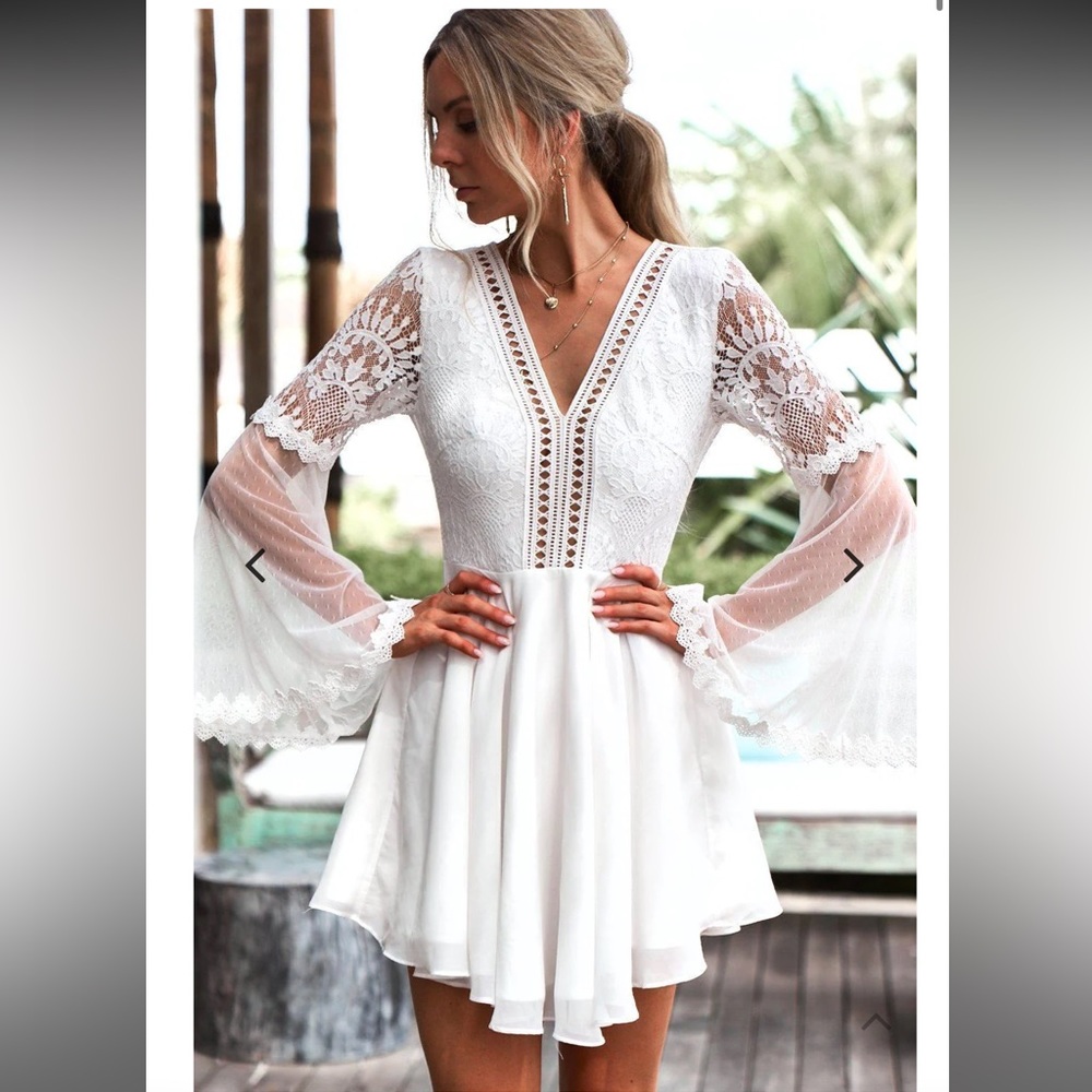 Two Sisters The Label - White Backless Bethany Dress (US 6), Tags!